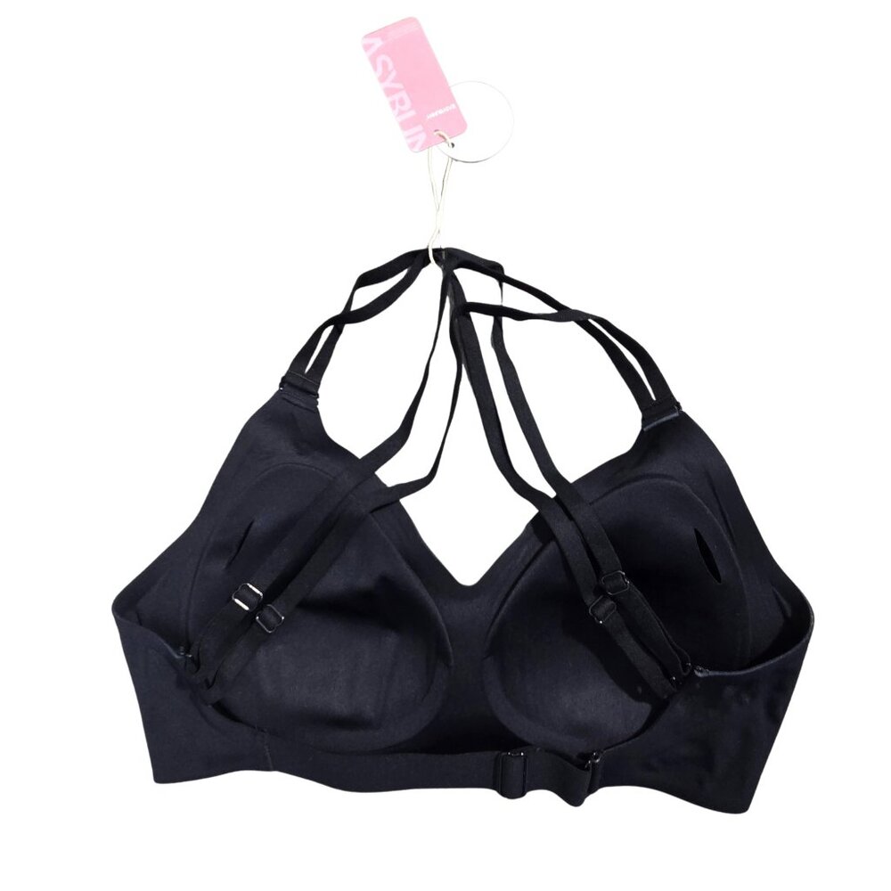 NIB | EASYBUNNY Seamless Wireless Racerback Bra | Black | Large - Picture 3 of 4